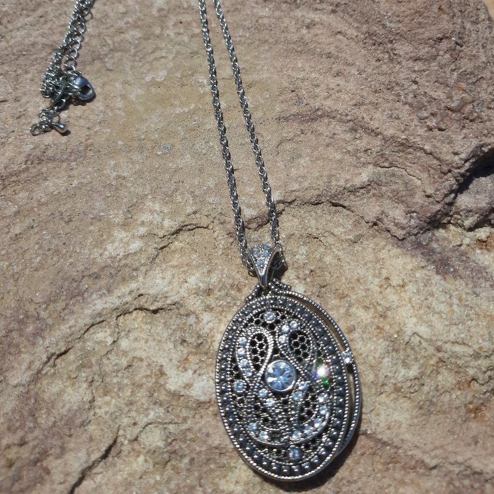 Lia Sophia long necklace. Beautiful pendants!